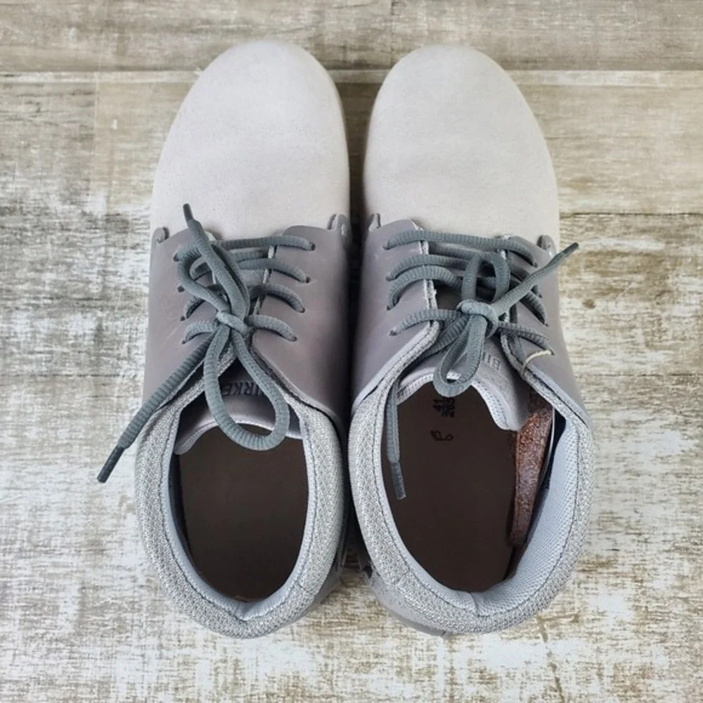 Birkenstock Estevan Unisex Shoes Sz Mens 8 / Womens 10 Off-White Lace Up Mid Top